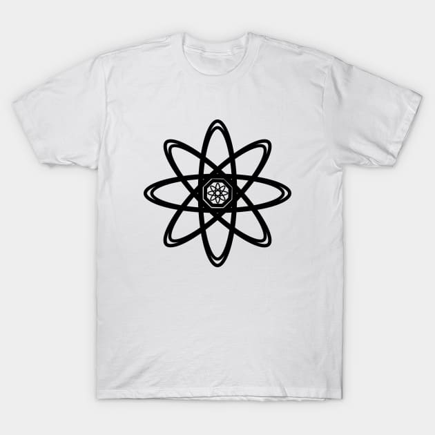 Black Atom - Black T-Shirt by ArtsoftheHeart